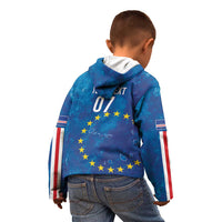 Cape Verde Tubaroes Azuis Custom Kid Hoodie Break The Waves - Wonder Print Shop