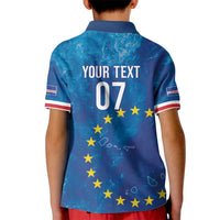 Cape Verde Tubaroes Azuis Custom Kid Polo Shirt Break The Waves - Wonder Print Shop