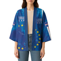 Cape Verde Tubaroes Azuis Custom Kimono Break The Waves - Wonder Print Shop