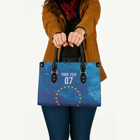 Cape Verde Tubaroes Azuis Custom Leather Bag Break The Waves - Wonder Print Shop