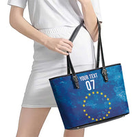 Cape Verde Tubaroes Azuis Custom Leather Tote Bag Break The Waves - Wonder Print Shop