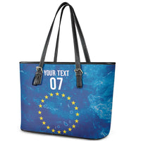 Cape Verde Tubaroes Azuis Custom Leather Tote Bag Break The Waves - Wonder Print Shop