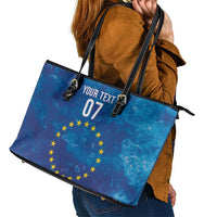 Cape Verde Tubaroes Azuis Custom Leather Tote Bag Break The Waves - Wonder Print Shop