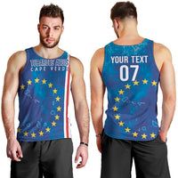 Cape Verde Tubaroes Azuis Custom Men Tank Top Break The Waves - Wonder Print Shop