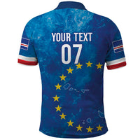 Cape Verde Tubaroes Azuis Custom Polo Shirt Break The Waves - Wonder Print Shop