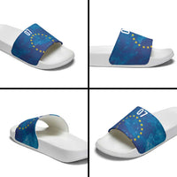 Cape Verde Tubaroes Azuis Custom Slide Sandals Break The Waves - Wonder Print Shop