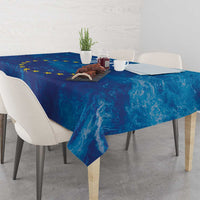 Cape Verde Tubaroes Azuis Custom Tablecloth Break The Waves - Wonder Print Shop
