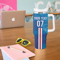 Cape Verde Tubaroes Azuis Custom Tumbler With Handle Break The Waves - Wonder Print Shop