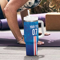 Cape Verde Tubaroes Azuis Custom Tumbler With Handle Break The Waves - Wonder Print Shop