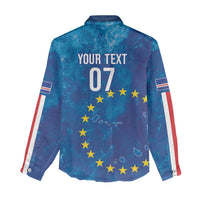 Cape Verde Tubaroes Azuis Custom Women Casual Shirt Break The Waves - Wonder Print Shop