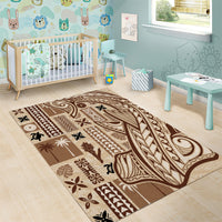 Samoa Tapa Area Rug Siapo Mix Tatau Patterns LT7 - Wonder Print Shop