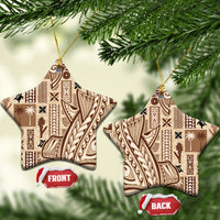 Samoa Tapa Ceramic Ornament Siapo Mix Tatau Patterns LT7 - Wonder Print Shop