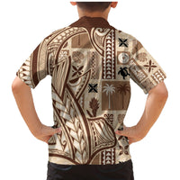 Samoa Tapa Family Matching Mermaid Dress and Hawaiian Shirt Siapo Mix Tatau Patterns LT7 - Wonder Print Shop
