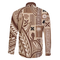 Samoa Tapa Family Matching Short Sleeve Bodycon Dress and Hawaiian Shirt Siapo Mix Tatau Patterns - Wonder Print Shop