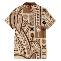 Samoa Tapa Family Matching Tank Maxi Dress and Hawaiian Shirt Siapo Mix Tatau Patterns - Wonder Print Shop