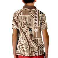 Samoa Tapa Kid Polo Shirt Siapo Mix Tatau Patterns - Wonder Print Shop