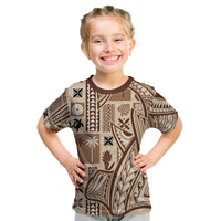 Samoa Tapa Kid T Shirt Siapo Mix Tatau Patterns - Wonder Print Shop