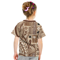 Samoa Tapa Kid T Shirt Siapo Mix Tatau Patterns - Wonder Print Shop