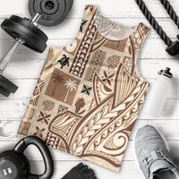 Samoa Tapa Men Tank Top Siapo Mix Tatau Patterns - Wonder Print Shop