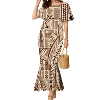 Samoa Tapa Mermaid Dress Siapo Mix Tatau Patterns - Wonder Print Shop