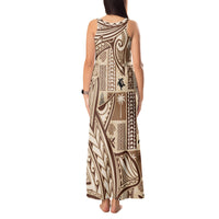 Samoa Tapa Tank Maxi Dress Siapo Mix Tatau Patterns - Wonder Print Shop