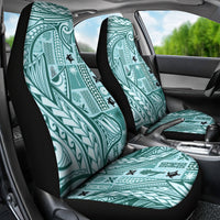 Samoa Tapa Car Seat Cover Siapo Mix Tatau Patterns - Teal LT7 - Wonder Print Shop