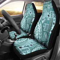Samoa Tapa Car Seat Cover Siapo Mix Tatau Patterns - Teal LT7 - Wonder Print Shop