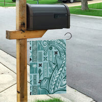 Samoa Tapa Garden Flag Siapo Mix Tatau Patterns - Teal - Wonder Print Shop