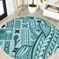 samoa-tapa-round-carpet-siapo-mix-tatau-patterns-teal