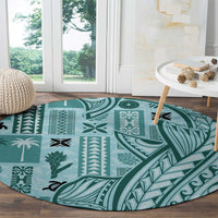 samoa-tapa-round-carpet-siapo-mix-tatau-patterns-teal