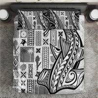 Samoa Tapa Bedding Set Siapo Mix Tatau Patterns - White LT7 - Wonder Print Shop