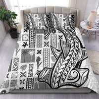 Samoa Tapa Bedding Set Siapo Mix Tatau Patterns - White LT7 - Wonder Print Shop
