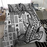 Samoa Tapa Bedding Set Siapo Mix Tatau Patterns - White LT7 - Wonder Print Shop