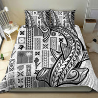 Samoa Tapa Bedding Set Siapo Mix Tatau Patterns - White LT7 - Wonder Print Shop