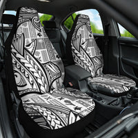 Samoa Tapa Car Seat Cover Siapo Mix Tatau Patterns - White LT7 - Wonder Print Shop