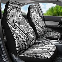 Samoa Tapa Car Seat Cover Siapo Mix Tatau Patterns - White LT7 - Wonder Print Shop