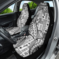 Samoa Tapa Car Seat Cover Siapo Mix Tatau Patterns - White LT7 - Wonder Print Shop