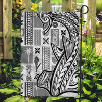 Samoa Tapa Garden Flag Siapo Mix Tatau Patterns - White - Wonder Print Shop
