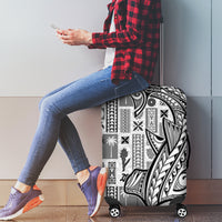 Samoa Tapa Luggage Cover Siapo Mix Tatau Patterns - White - Wonder Print Shop