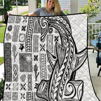Samoa Tapa Quilt Siapo Mix Tatau Patterns - White - Wonder Print Shop