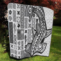 Samoa Tapa Quilt Siapo Mix Tatau Patterns - White - Wonder Print Shop
