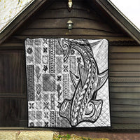 Samoa Tapa Quilt Siapo Mix Tatau Patterns - White - Wonder Print Shop