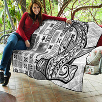 Samoa Tapa Quilt Siapo Mix Tatau Patterns - White - Wonder Print Shop