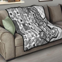Samoa Tapa Quilt Siapo Mix Tatau Patterns - White - Wonder Print Shop