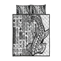 Samoa Tapa Quilt Bed Set Siapo Mix Tatau Patterns - White - Wonder Print Shop