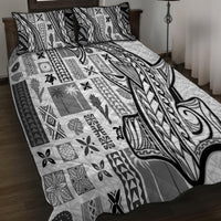 Samoa Tapa Quilt Bed Set Siapo Mix Tatau Patterns - White - Wonder Print Shop