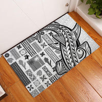 Samoa Tapa Rubber Doormat Siapo Mix Tatau Patterns - White - Wonder Print Shop