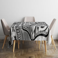 Samoa Tapa Tablecloth Siapo Mix Tatau Patterns - White - Wonder Print Shop