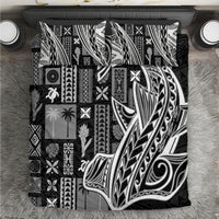 Samoa Tapa Bedding Set Siapo Mix Tatau Patterns - Black LT7 - Wonder Print Shop