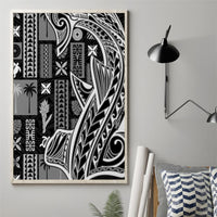 Samoa Tapa Canvas Wall Art Siapo Mix Tatau Patterns - Black LT7 - Wonder Print Shop
